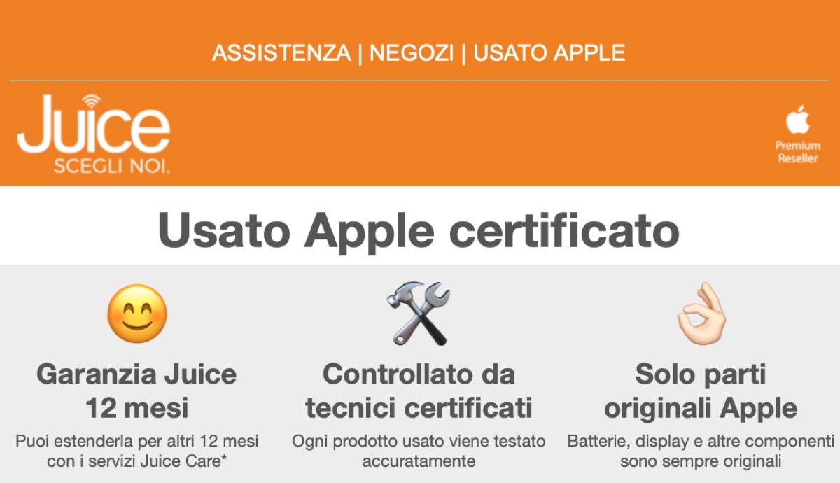 Da Juice si risparmia con l’usato Apple certificato Da Juice si risparmia con l’usato Apple certificato