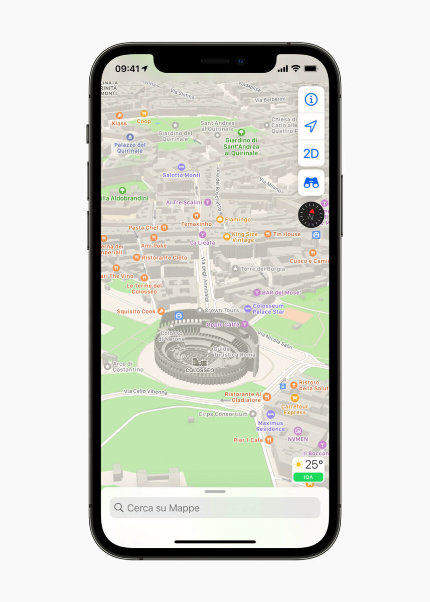 Apple rilascia la nuova versione di Mappe in Italia