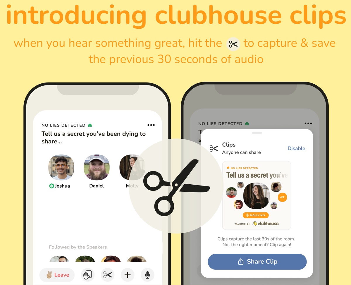 Clubhouse si potenzia con ricerca universale, Clips e replay