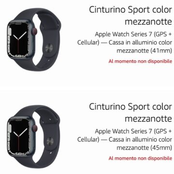 Apple Watch 7, i listini svelano le configurazioni di lancio