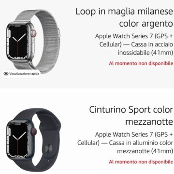 Apple Watch 7, i listini svelano le configurazioni di lancio