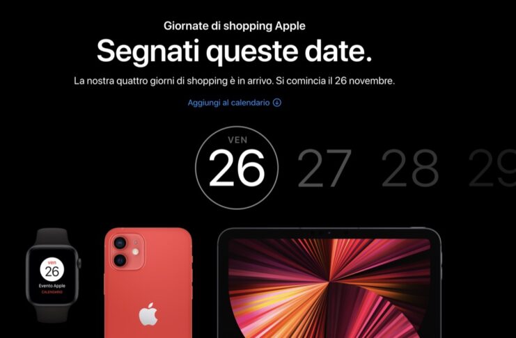 Apple, per il Black Friday arrivano carte regalo fino a 200 euro
