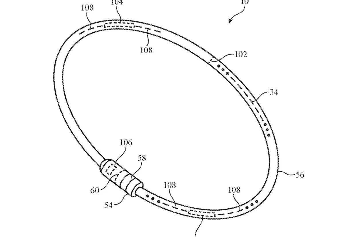 Apple ha brevettato un dispositivo indossabile di forma circolare (e non è un Apple Watch)