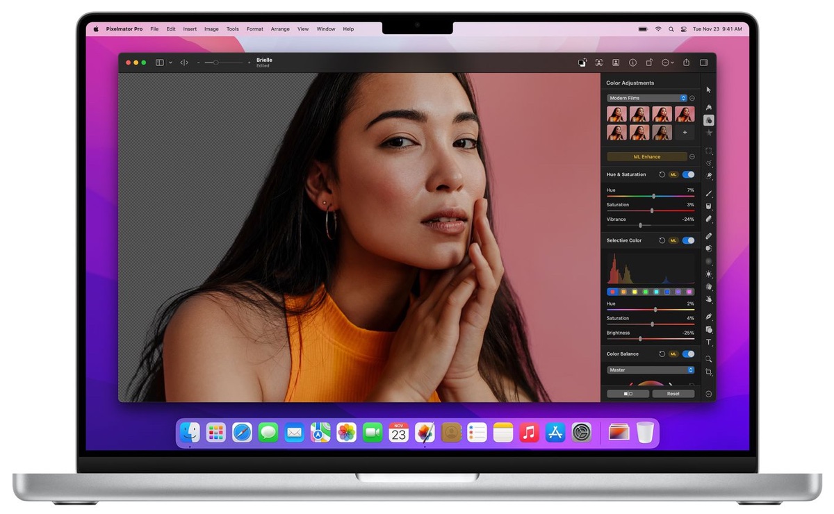 Pixelmator Pro 2.3 con selezione smart degli oggetti e strumenti selezione e mascheramento