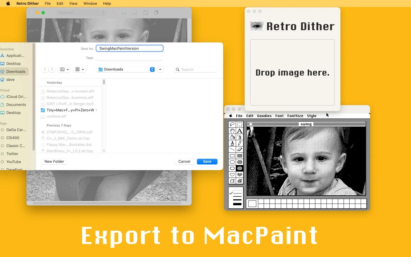 Retro Dither converte le immagini come se fossero realizzate con MacPaint Retro Dither converte le immagini come se fossero realizzate con MacPaint