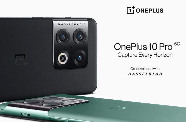 OnePlus 10 Pro mostra tre fotocamere posteriori Hasselblad