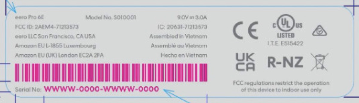 Amazon prepara nuvi dispositivi eero Wi-Fi 6E
