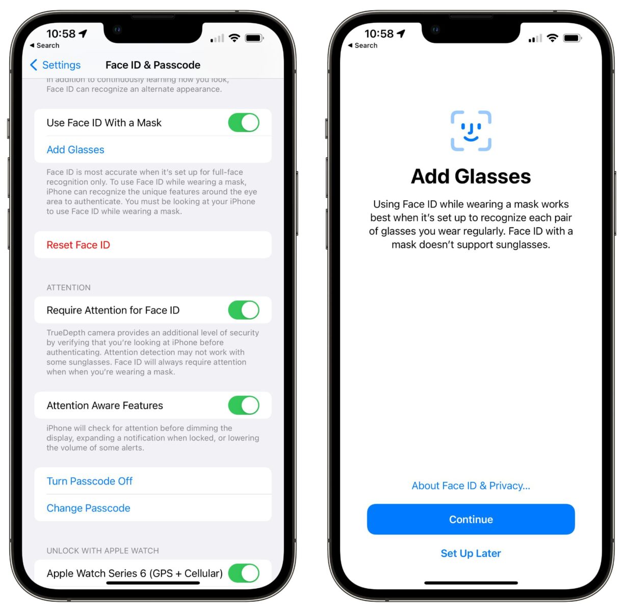Con la beta 1 di iOS 15.4 si può usare Face ID con la mascherina