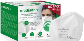 Mascherine Medisana, qualità tedesca, solo 73 cent l’una