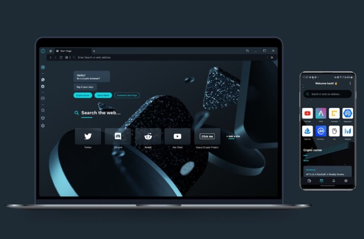 opera lancia un crypto browser dedicato