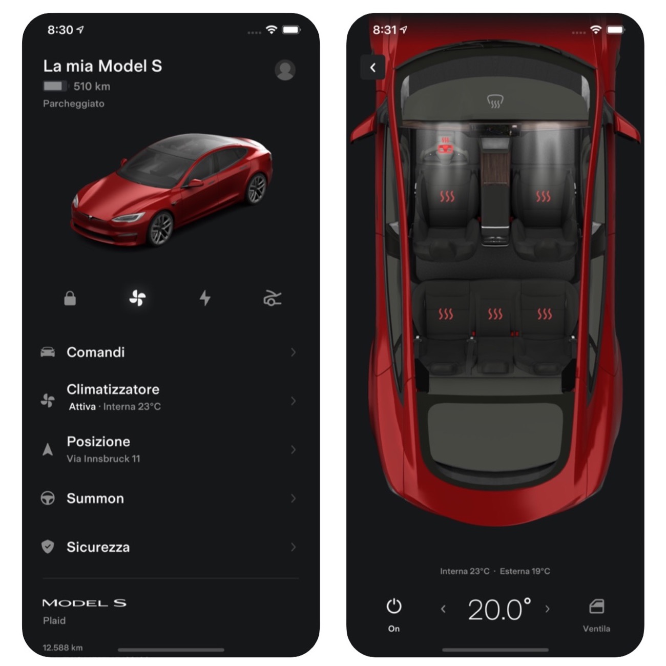 tesla assicurazione wallet