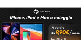 Noleggio iPhone, iPad e Mac da soli 9,90€ al mese con TrenDevice. E disdici quando vuoi