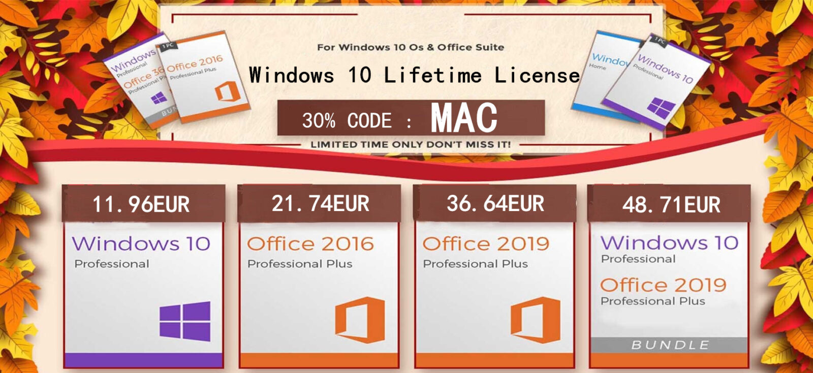 Licenza a vita Windows 10 solo 11€, Office 21€: -91% per i saldi inizio anno