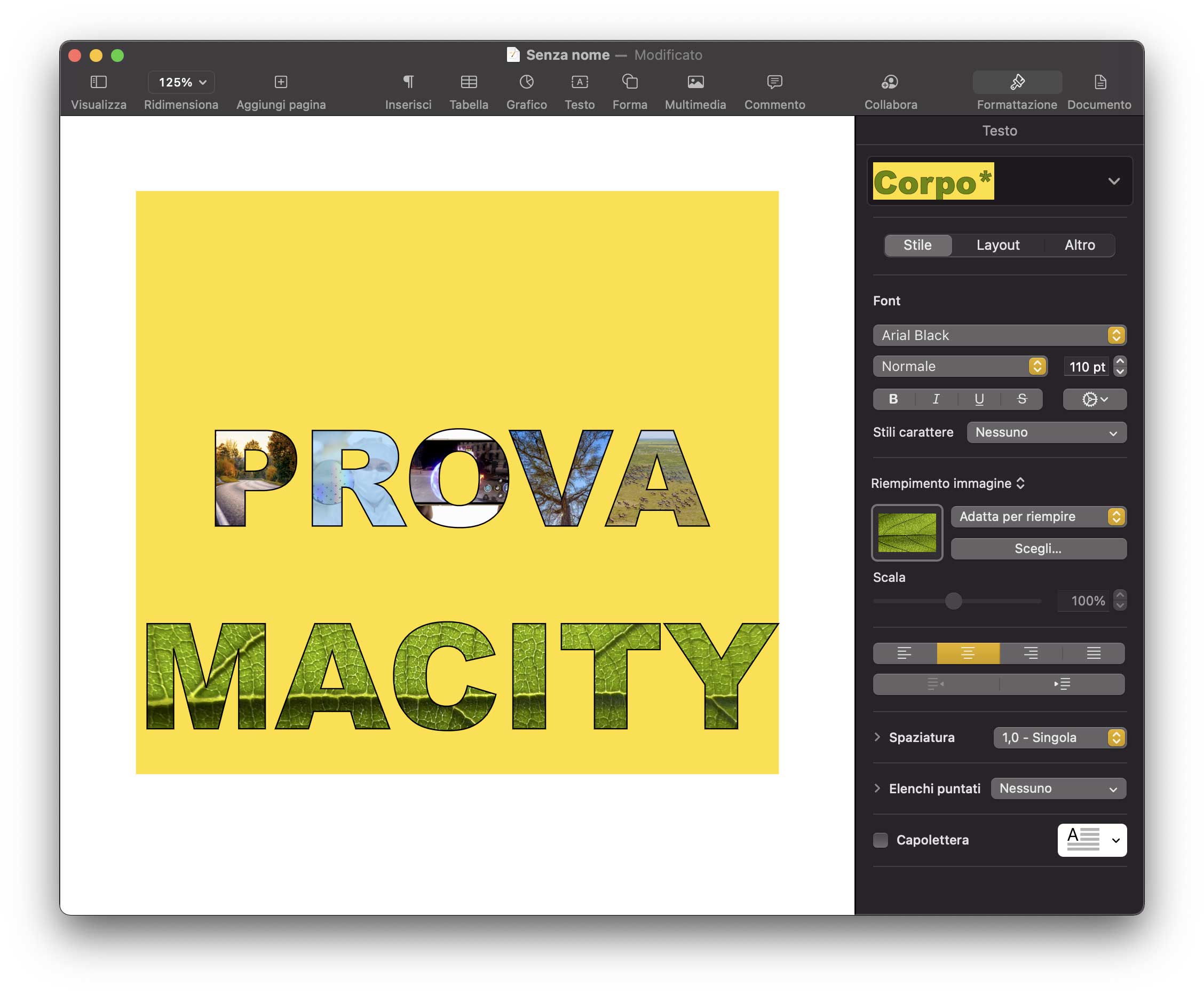 Create beautiful lettering with effects with Pages and Keynote for Mac