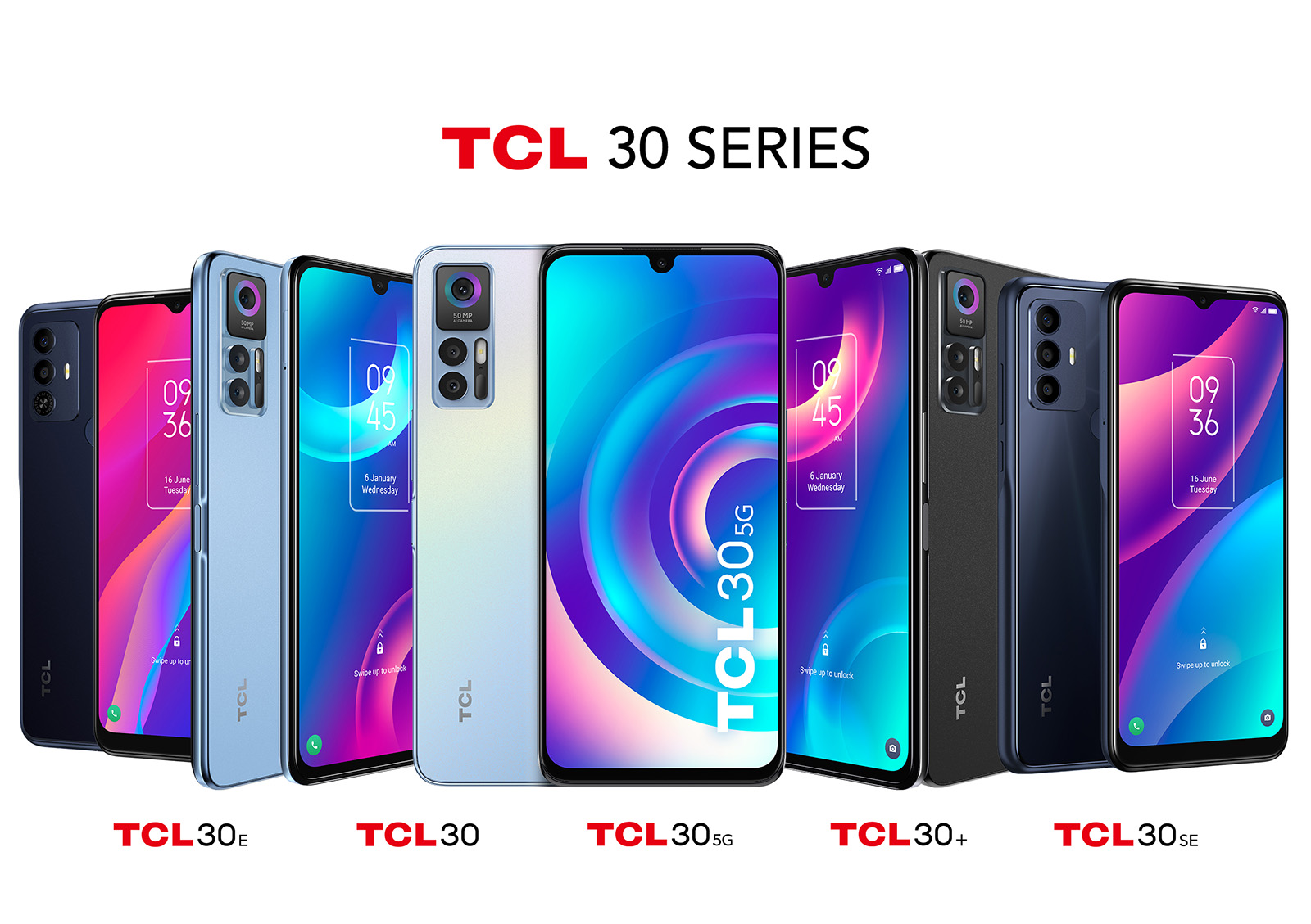 TCL amplia la Serie 30 e lancia cinque nuovi smartphone