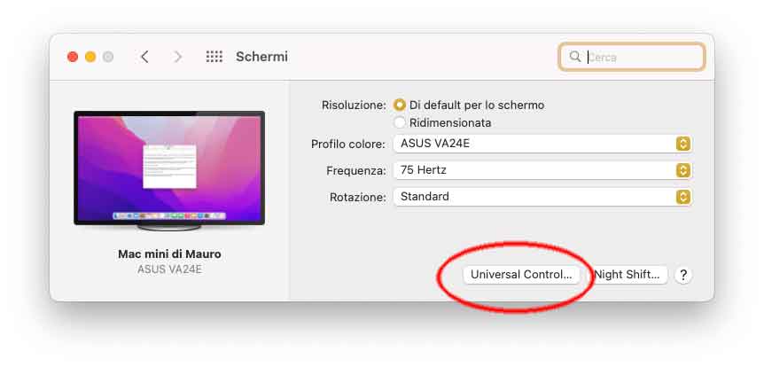 Con la beta 3 di macOS Monterey 12.3 più facile attivare Controllo Universale