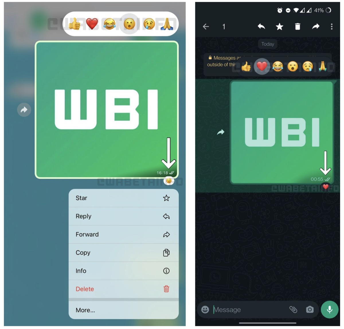WhatsApp prepara le reazioni ai messaggi per iPhone e Android