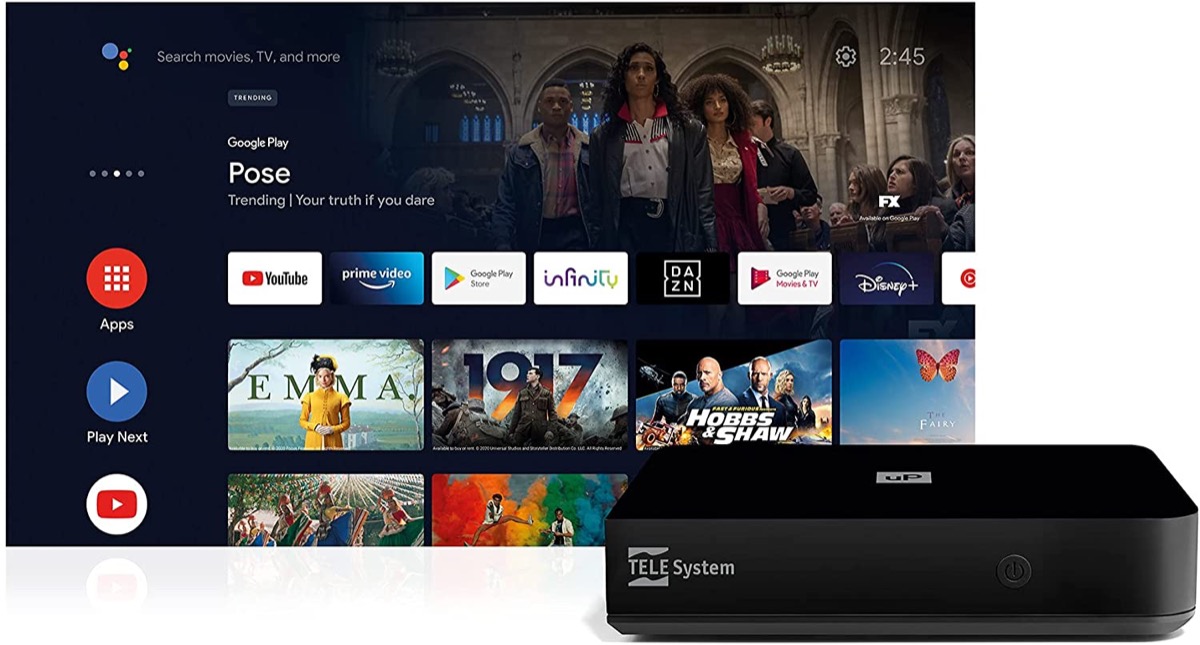 Il decoder Telesystem UP T2 con Android TV a bordo è servito su Amazon