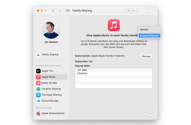 Un trucco per ispezionare gli elementi web delle Preferenze di macOS