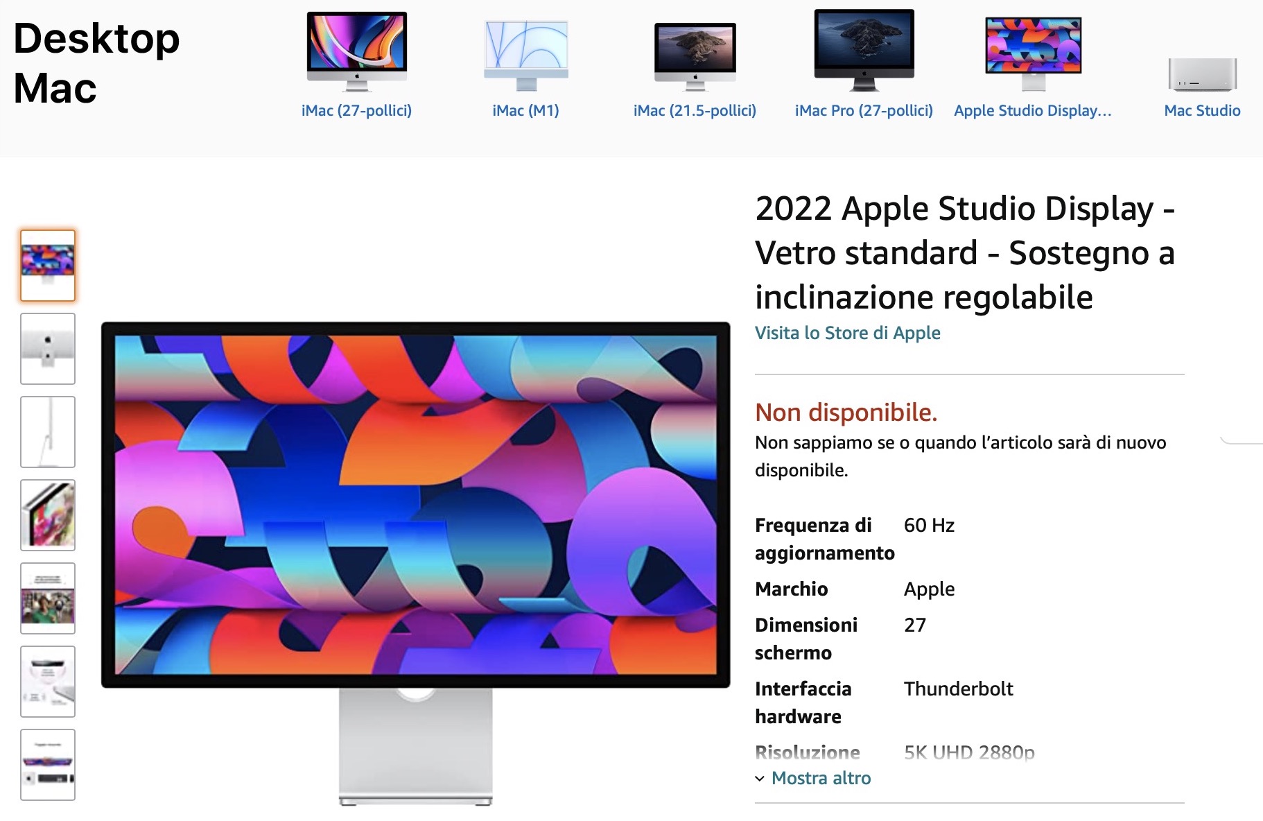 Mac Studio sarà disponibile su Amazon? 