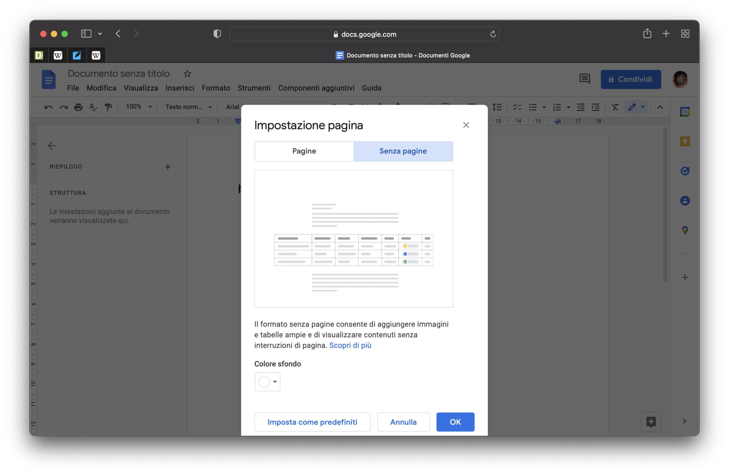 Google Doc ora consente di lavorare con documenti senza il concetto di pagina