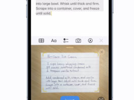 iOS 15.4, come inserire un testo scritto a mano nelle Note