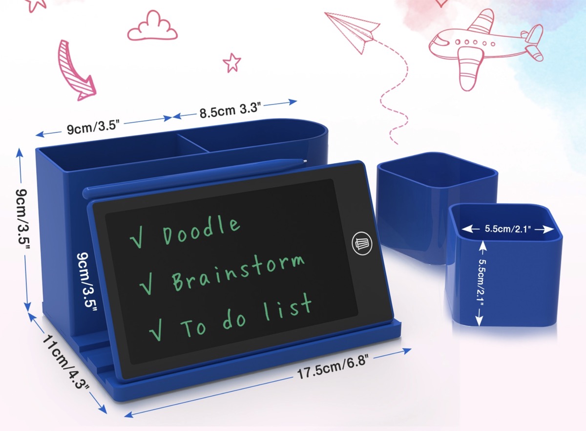 Portapenne e tavoletta per appunti: un organizer completo a 23 euro
