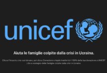 Apple, un banner sulla home page per aiutare le famiglie ucraine