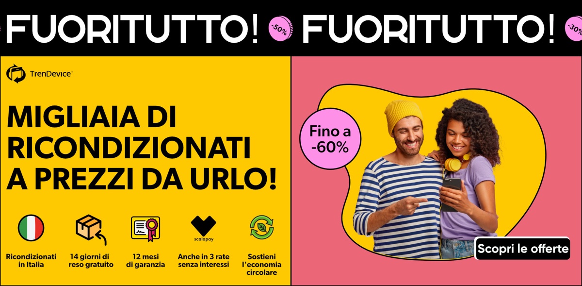 Fuori Tutto TrenDevice, migliaia di Ricondizionati a prezzi da urlo!