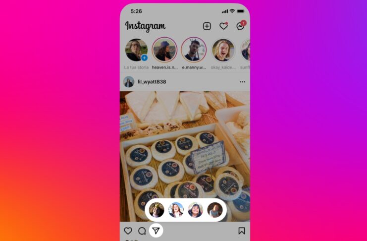 Instagram porta invio rapido e condivisione musica in Italia