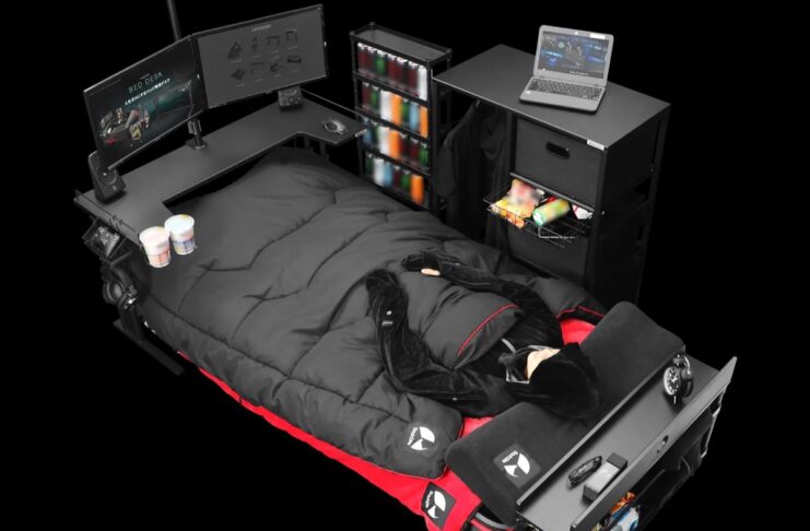 La postazione gaming dei sogni è un letto motorizzato