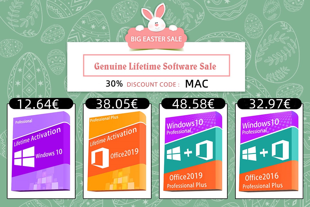 Licenza a vita originale Windows 10 a 12 €, Office 22 €: svendita di Aprile – 91%!