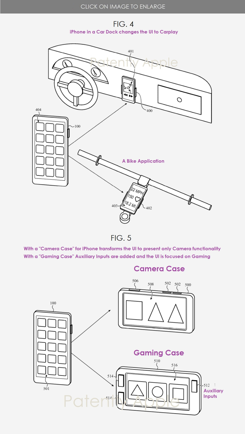 Apple ha brevettato una custodia che permette di cambiare al volo l’interfaccia l’iPhone