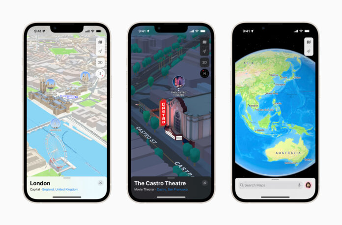 Apple Mappe nuova versione in prova in Francia e Nuova Zelanda