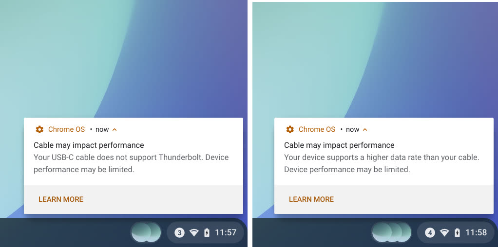 In Chrome OS in arrivo notifiche per indicare potenziali problemi con i cavi USB-C In Chrome OS in arrivo notifiche per indicare potenziali problemi con i cavi USB-C