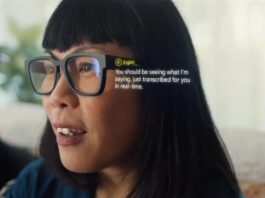 Google, un concept di occhiali AR per tradurre in tempo reale cosa dice l’interlocutore