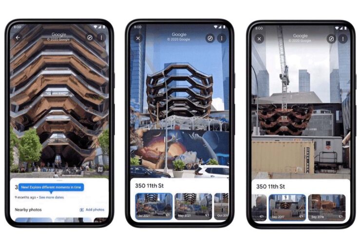 Google Street View porta le immagini storiche su iPhone e Android