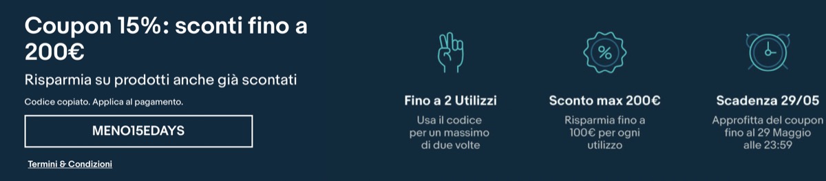 Sconto del 15% su eBay, in offerta anche i prodotti Dyson