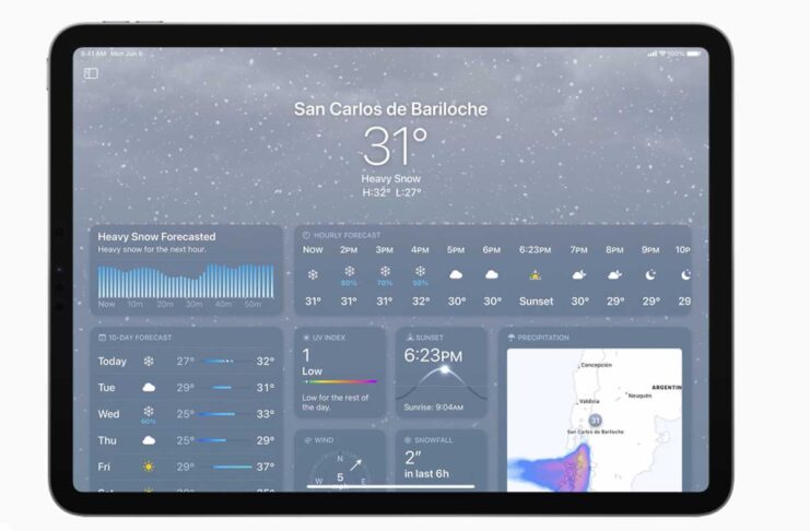 L’app Meteo su macOS Ventura e iPadOS 16