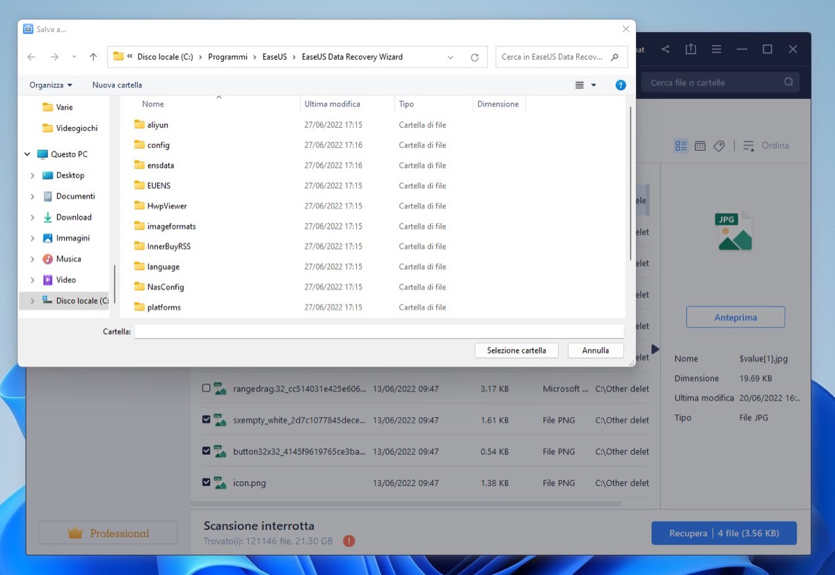 Recensione EaseUS Data Recovery Wizard