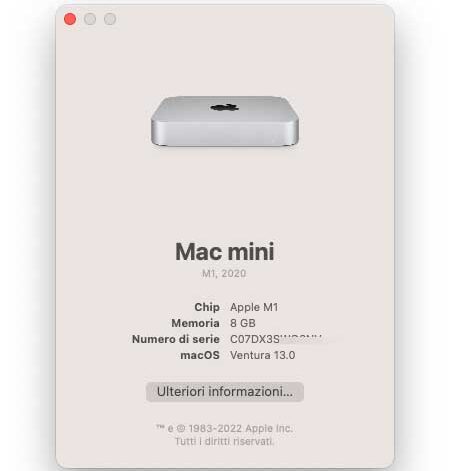 macOS Ventura, la finestra “Info su questo Mac” è nuova