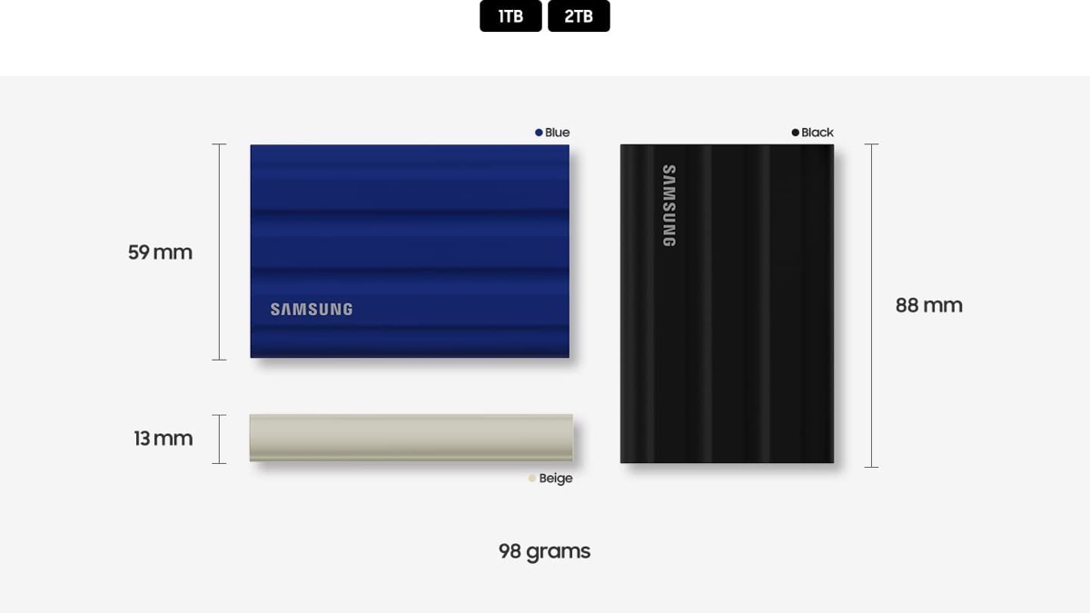 L’SSD Samsung diventa indistruttibile con T7 shield, su Amazon da 164 euro