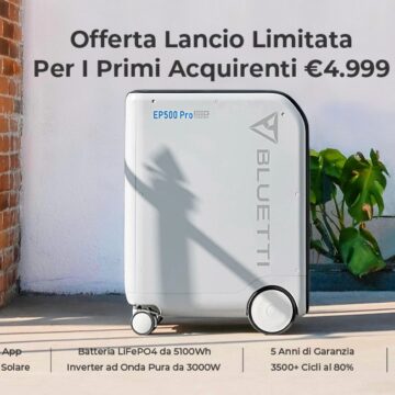 BLUETTI EP500Pro, il generatore solare portatile arriva in Italia