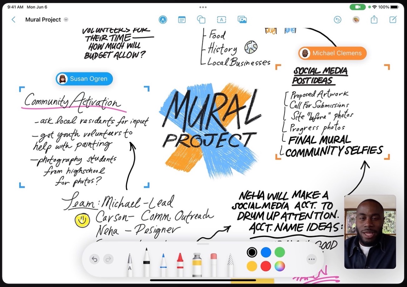 Brainstorming con FreeForm in IPadOs 16