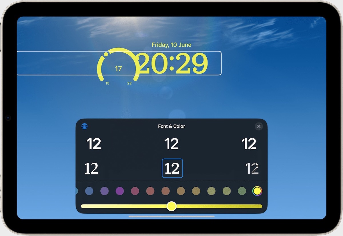 iPadOS 16 ha un menu segreto per la schermata di blocco