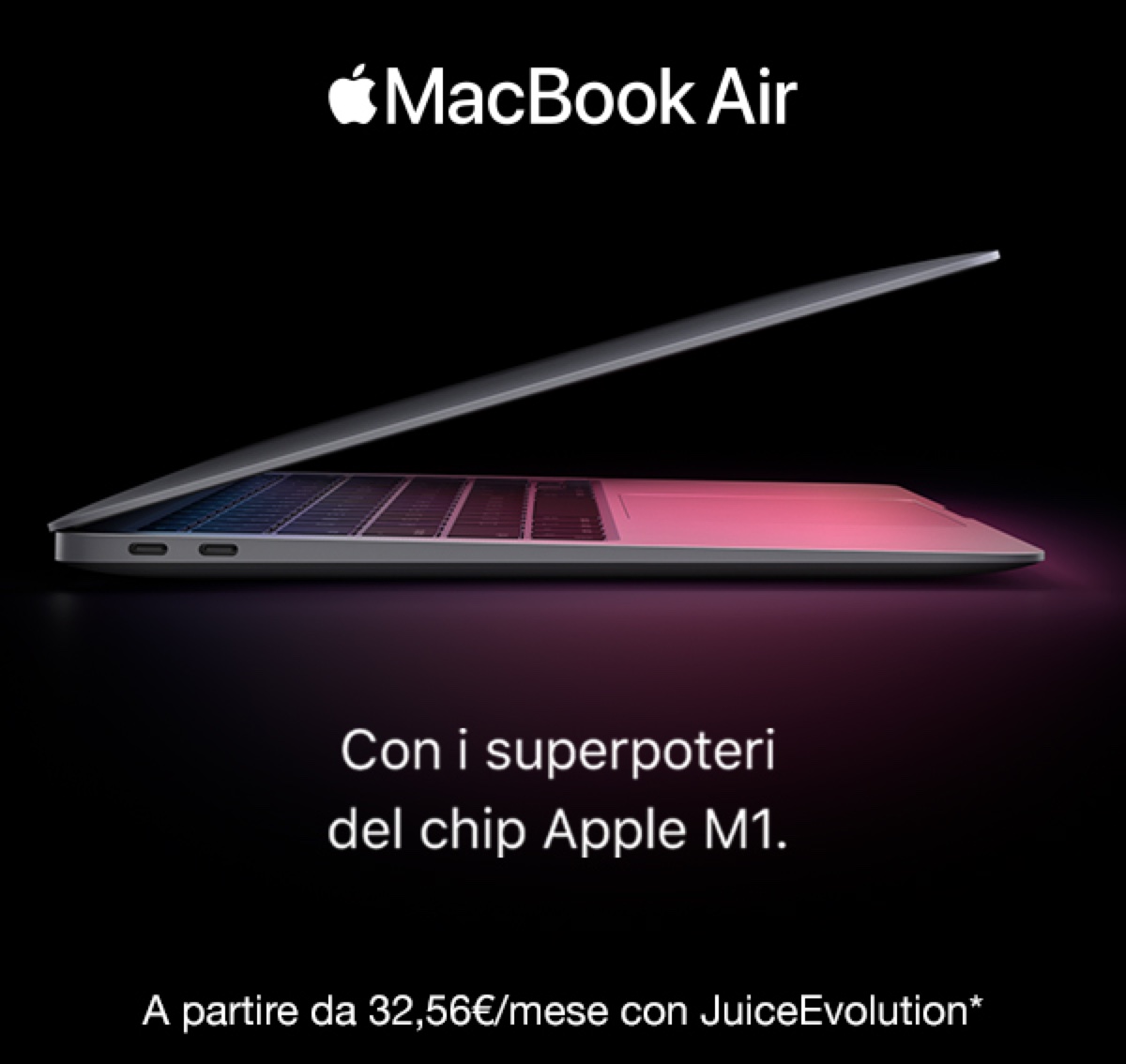 Con Juice Evolution MacBook Air e Pro M1 da 32,56€ al mese