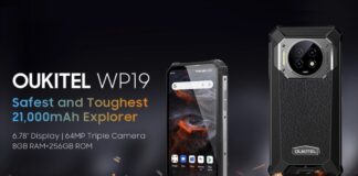 Oukitel WP19 è lo smartphone che segna un record nella batteria: 21.000 mAh
