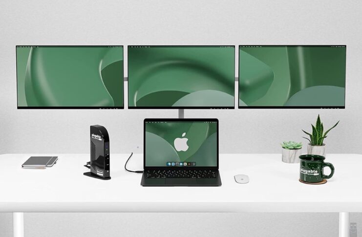 Il nuovo dock di Plugable mette quattro schermi al Mac