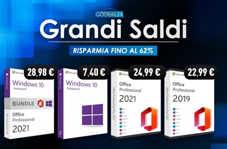 Office 2021 a 12,99 euro e sconti fino al 62% su Godeal24