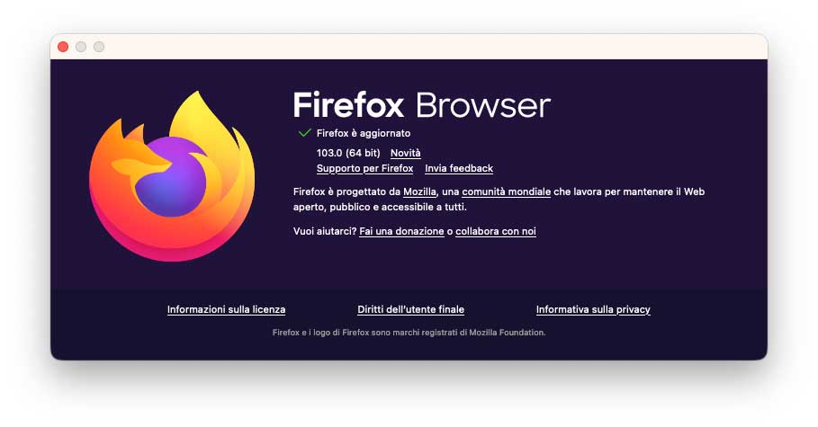 Mozilla Firefox 103, ora con supporto ai display ProMotion